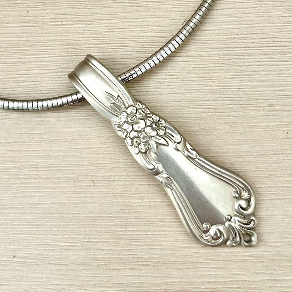 Vintage Silver Plated Silverware/Flatware Spoon Pendant